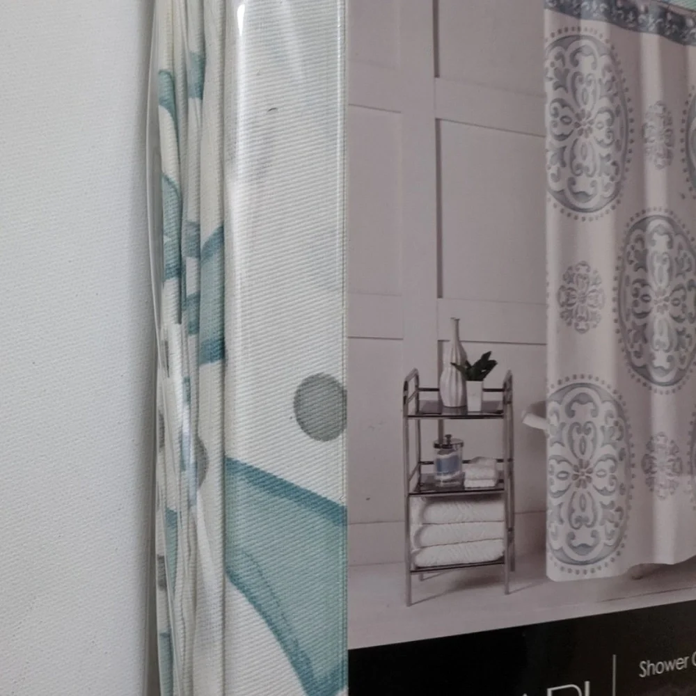 Tahari Home Fabric LG Medallion Shower Curtain